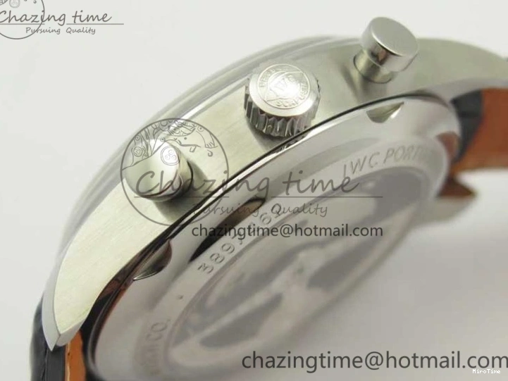 MIROTIME 0516 Portuguese Chrono SS ZF 1:1 Best Edition Gray Dial SS On Black Leather Strap A ZipUp 7215